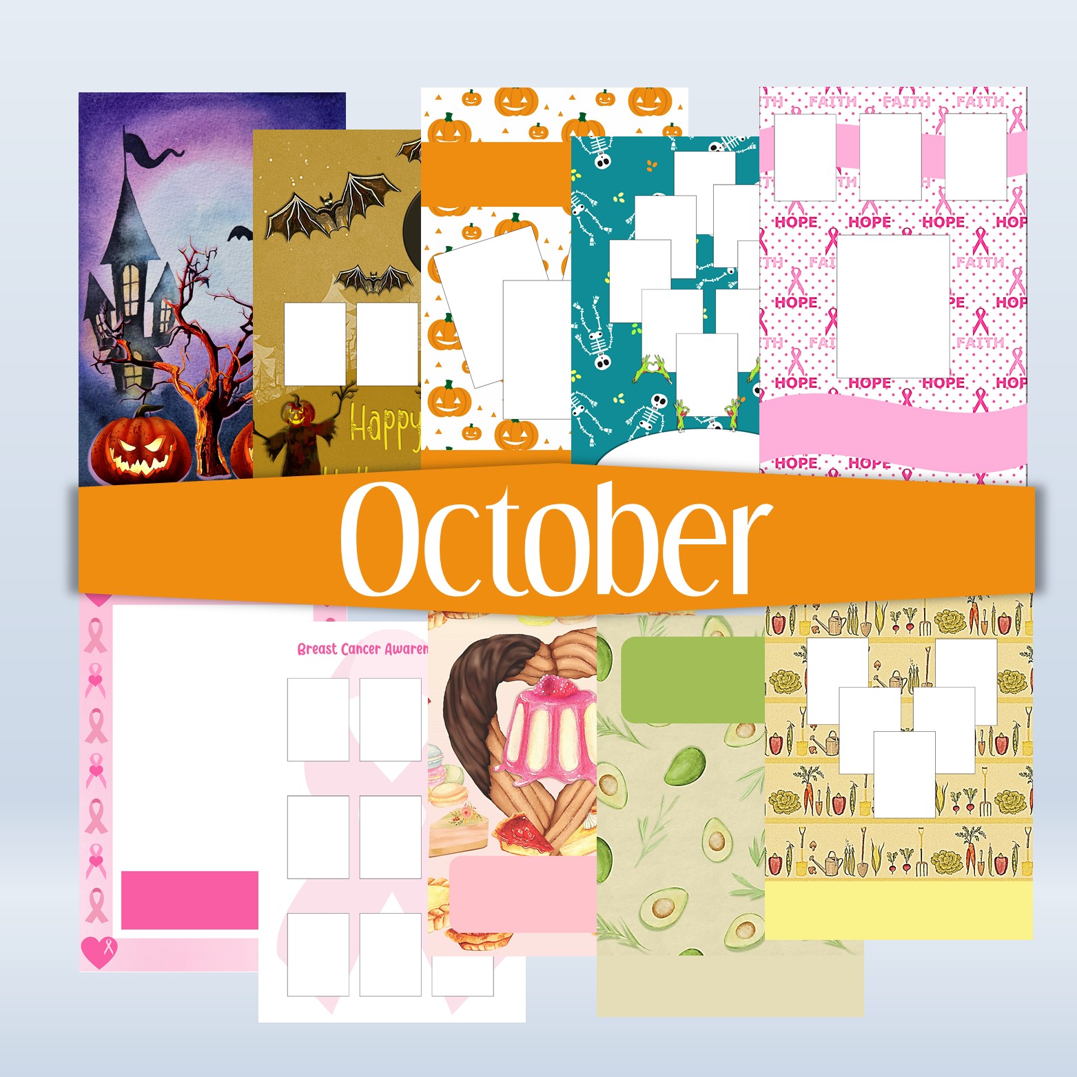 October Template Mockup