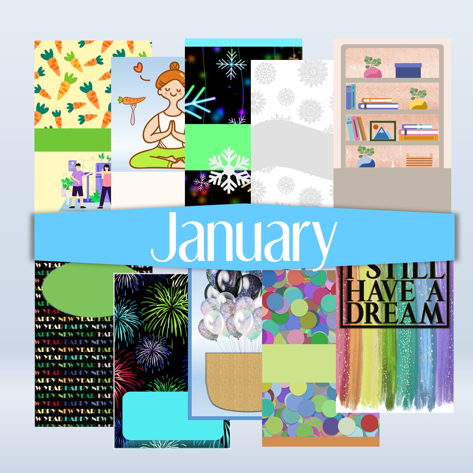 January Template Mockup