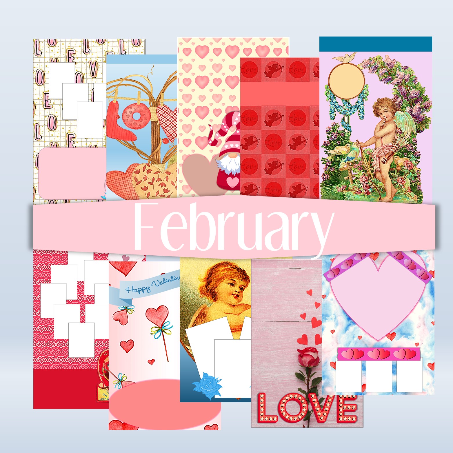 February Template Mockup