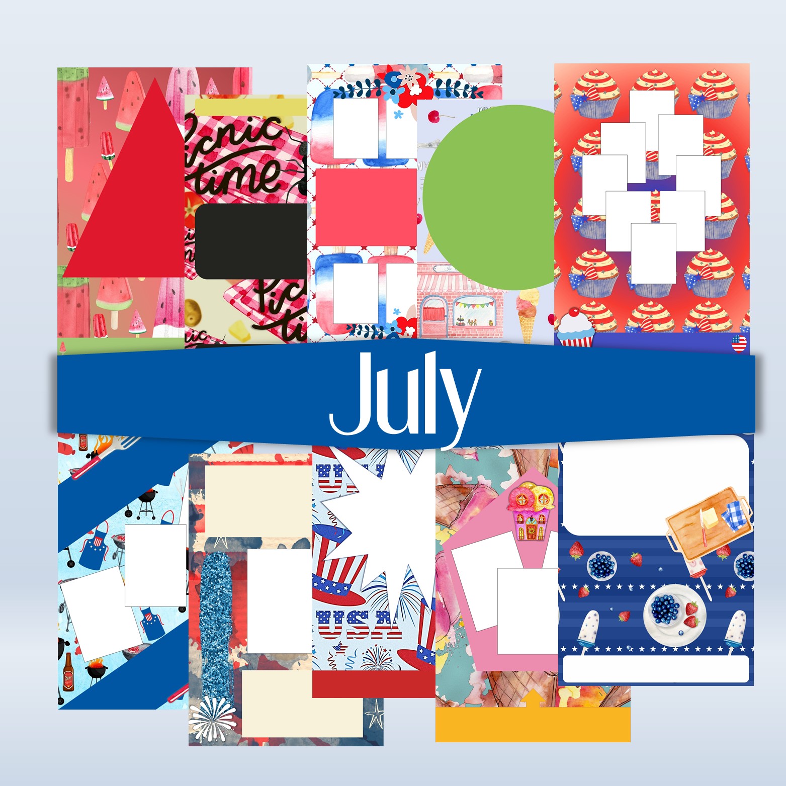 July Template Mockup
