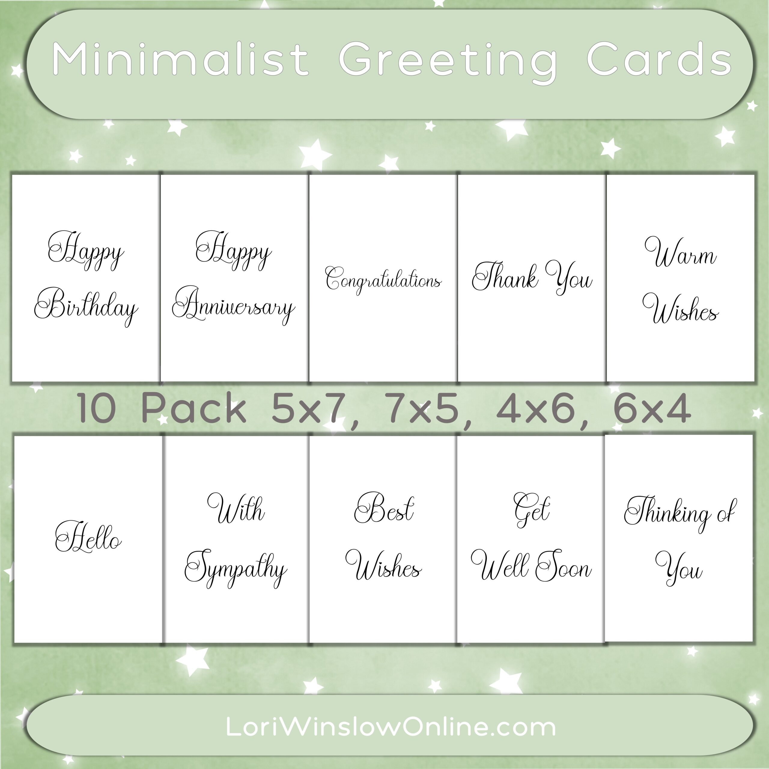 Minimalist Card Deck Mockup