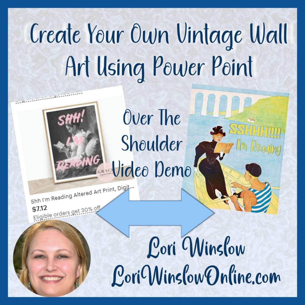 Vintage Wall art funny I'm reading example