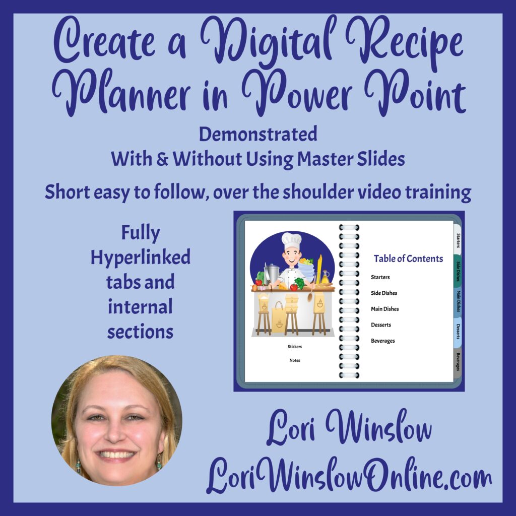 Create a Digital Recipe Planner in Power Point-Product Image