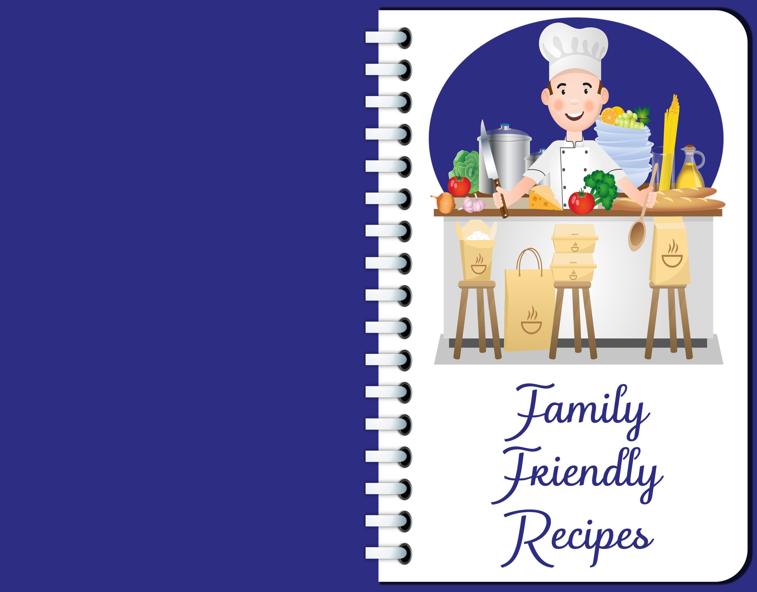 digital recipe planner open cover image