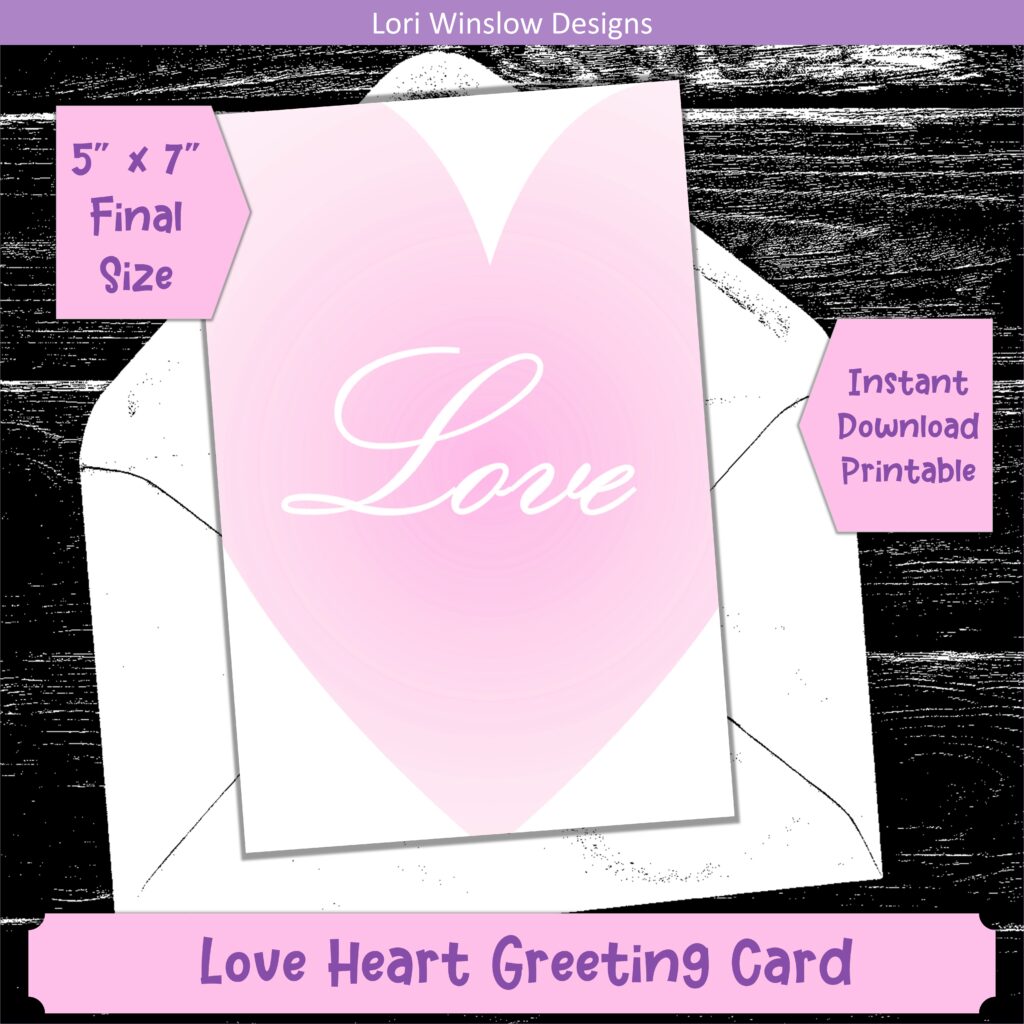 Love Heart Greeting Card Mockup