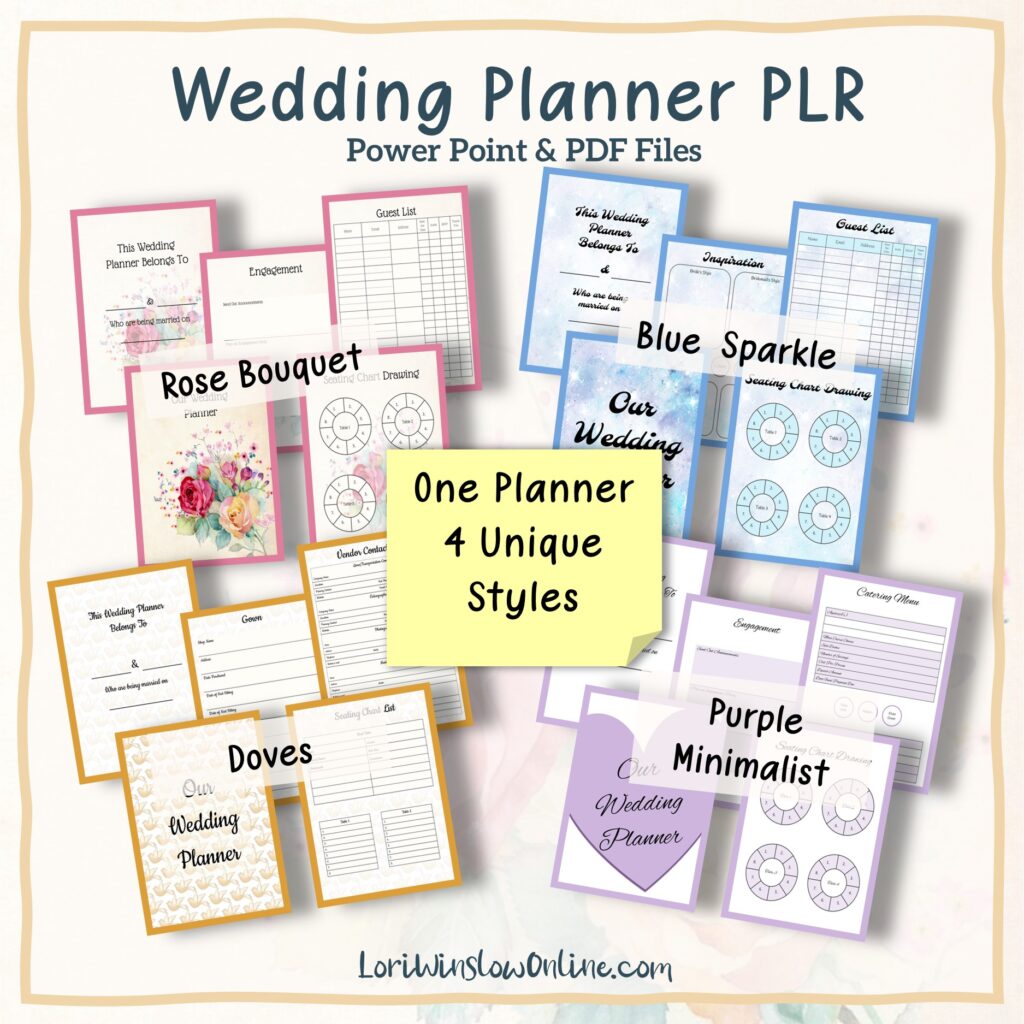 Wedding Planner 4 Packs mockup