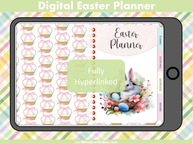 Hyperlinked Digital Planner Yearly Layouts Mockup