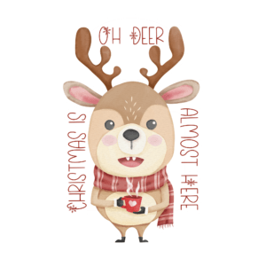 Oh Deer Christmas Is Almost Here Sticker Oh Deer Christmas Is Almost Here Sticker