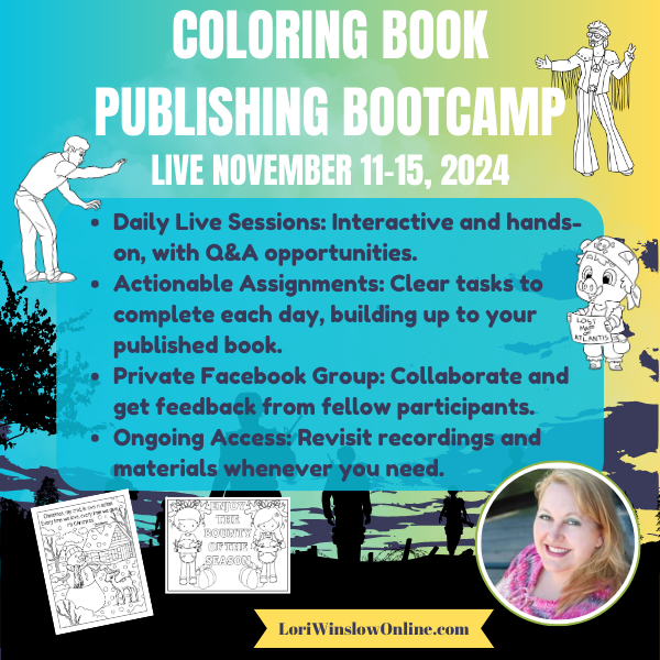 Coloring book publishing Bootcamp sales image